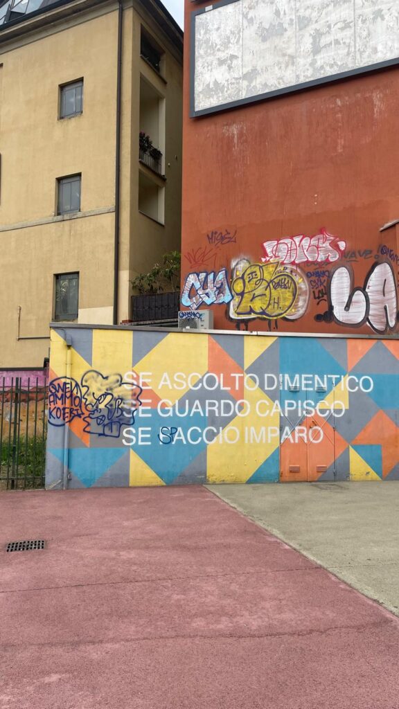 Insieme a soci, studenti e Studio Magma ripristiniamo il murale di Via Toce